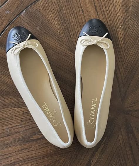 chanel ballet flat beige|Chanel ballet flats size 42.